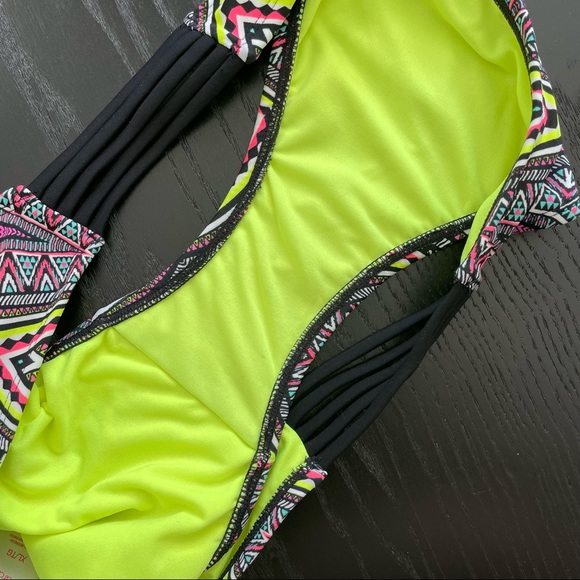 NWOT Xhilaration Neon Tribal Print Bikini Bottom - Picture 4 of 4